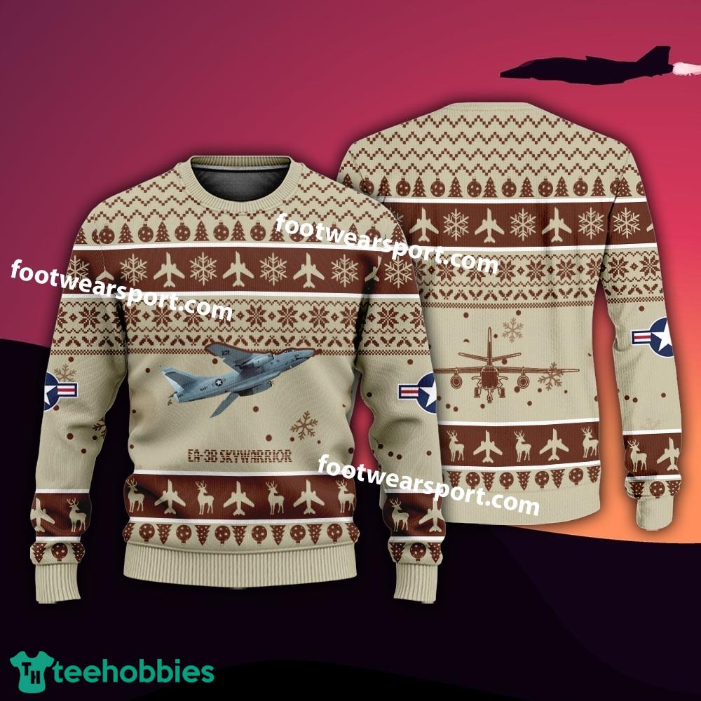 Aircraft EA-3B Skywarrior EA3B US Navy Christmas Sweater Gift Veteran