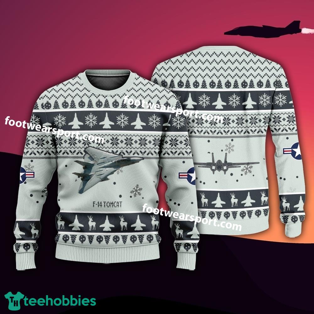 Aircraft F-14 Tomcat F14 US Navy Christmas Sweater AOP Gift Holidays