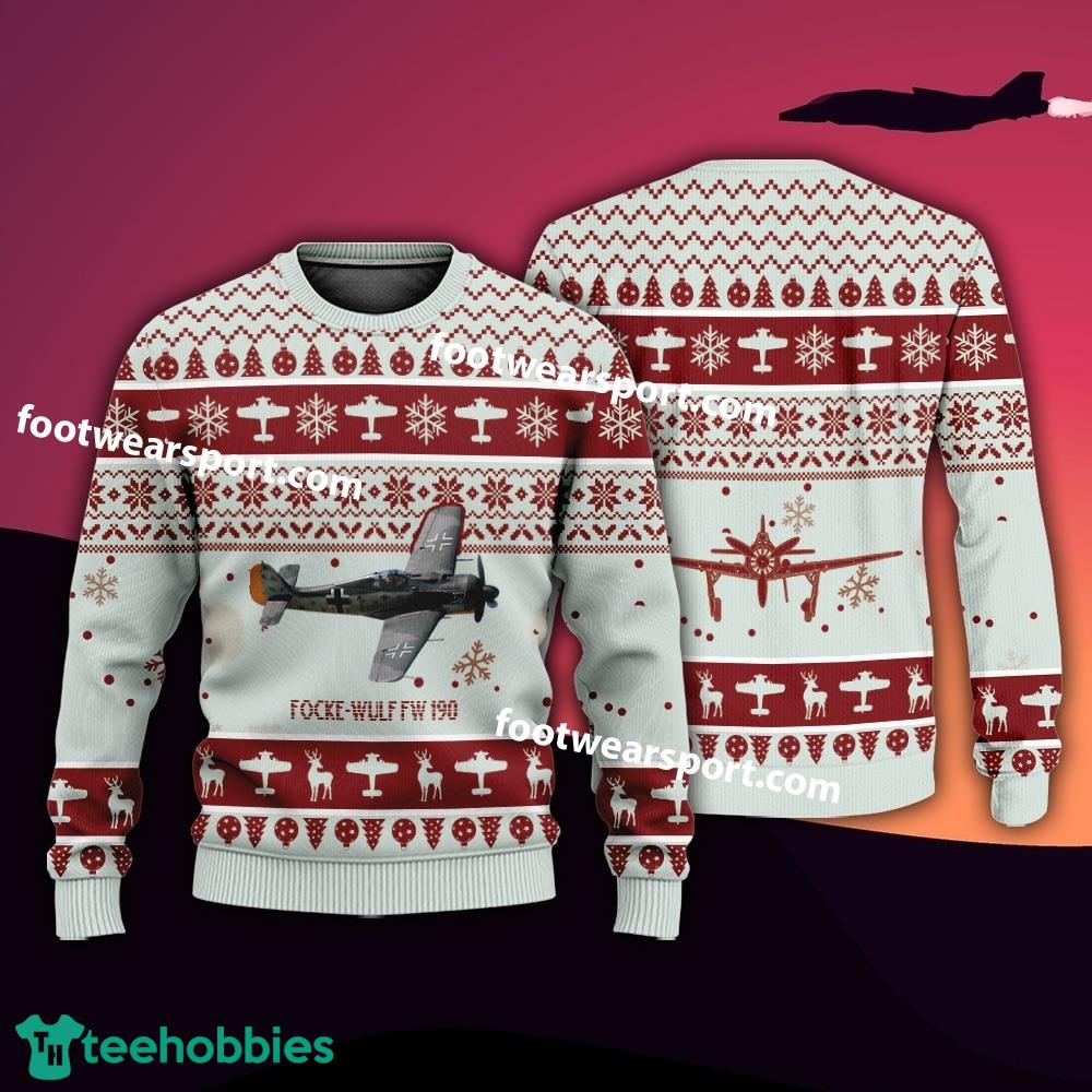 Aircraft Focke-Wulf Fw 190 Christmas 3D Sweater Gift For Adult