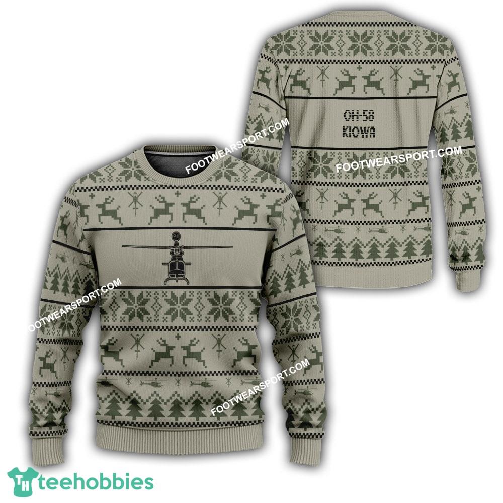 Aircraft Veteran OH-58 Kiowa OH58 Ugly Christmas Sweater Gift For Men And Women