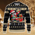 Army Black Knights Santa Claus Ugly Christmas Sweater All Printed Sweater For Fans Gift Ideas