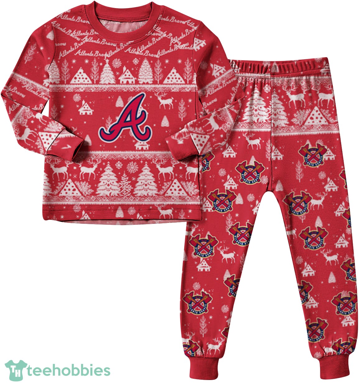 Atlanta Braves MLB Christmas Pattern Family Matching Pajamas Sets Best Gift For Christmas