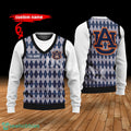 Auburn Tigers Custom Name New Style Sweater Ghile Style 3D Print Christmas Sweater