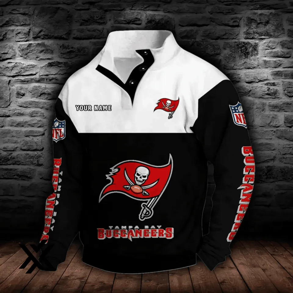 Custom Tampa Bay Buccaneers Collar Sweatshirt