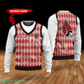 Ball State Cardinals Custom Name New Style Sweater Ghile Style 3D Print Christmas Sweater