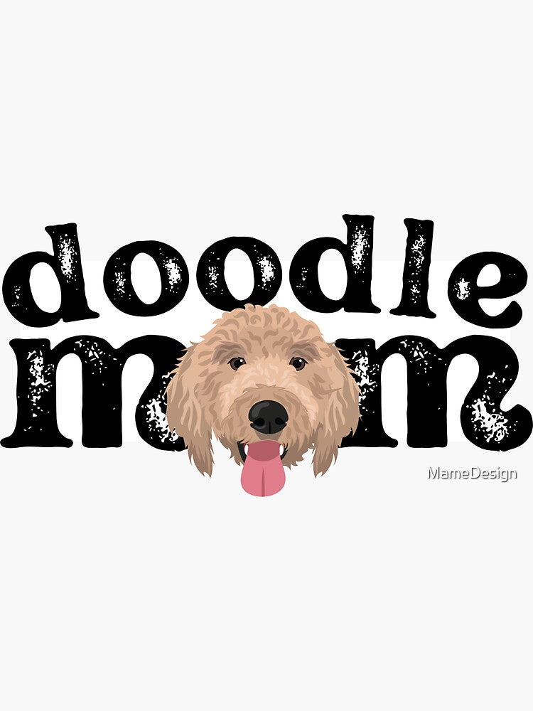Vintage Golden Doodle Mom Sticker by MameDesign