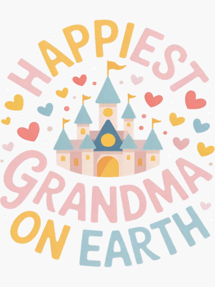 Happiest Grandma on Earth Cute Colorful tee for Mother's Day by StacyAntunez6