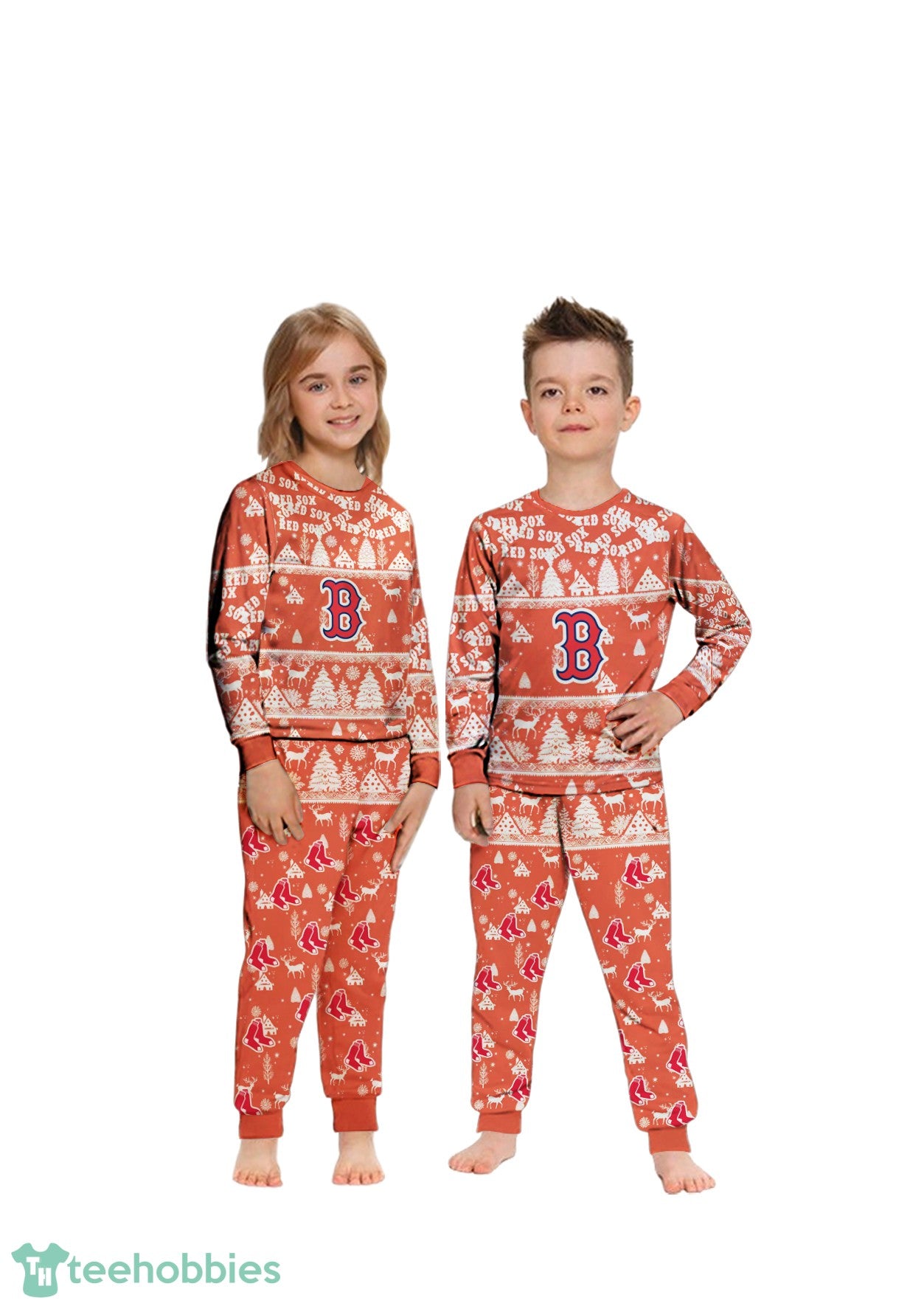 Boston Red Sox MLB Christmas Pattern Family Matching Pajamas Sets Best Gift For Christmas