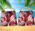 Boston Red Sox Tropical Pattern Combo Hawaii Shirt and Shorts For Fans