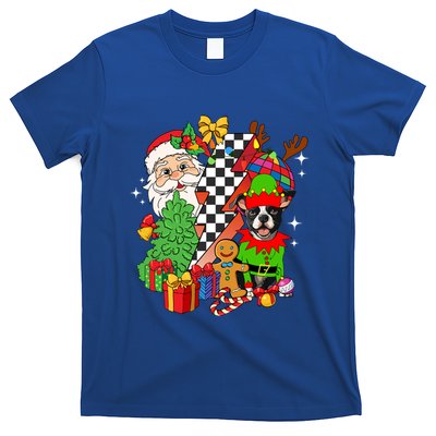 Boston Terrier Dog Santa Christmas Boston Retro Dog Xmas Meaningful Gift T-Shirt