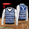 BYU Cougars Custom Name New Style Sweater Ghile Style 3D Print Christmas Sweater