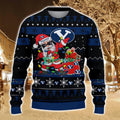 BYU Cougars Santa Claus Ugly Christmas Sweater All Printed Sweater For Fans Gift Ideas