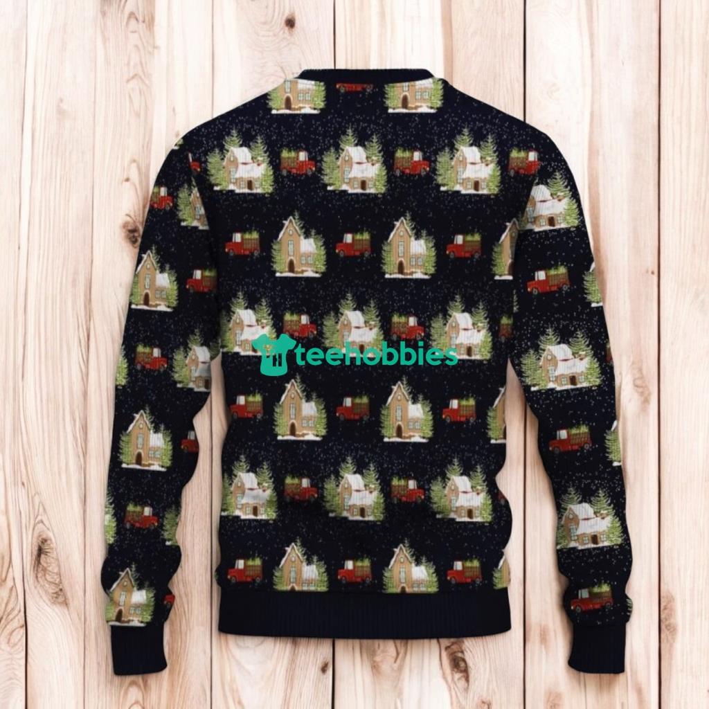 Car And House Christmas Pattern Ugly Sweaters, Merry Christmas Ugly Sweaters