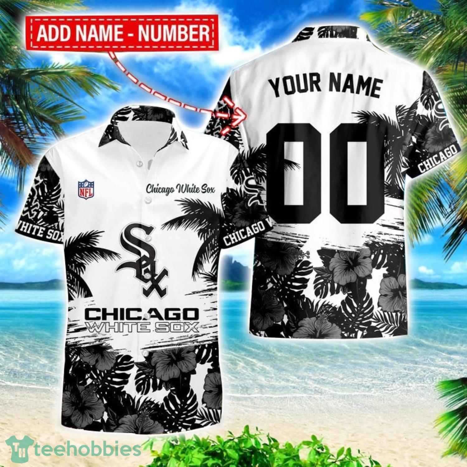 Chicago White Sox Hibiscus Flower Hawaii Shirt and Shorts Summer Beach Shirt Custom Name And Number