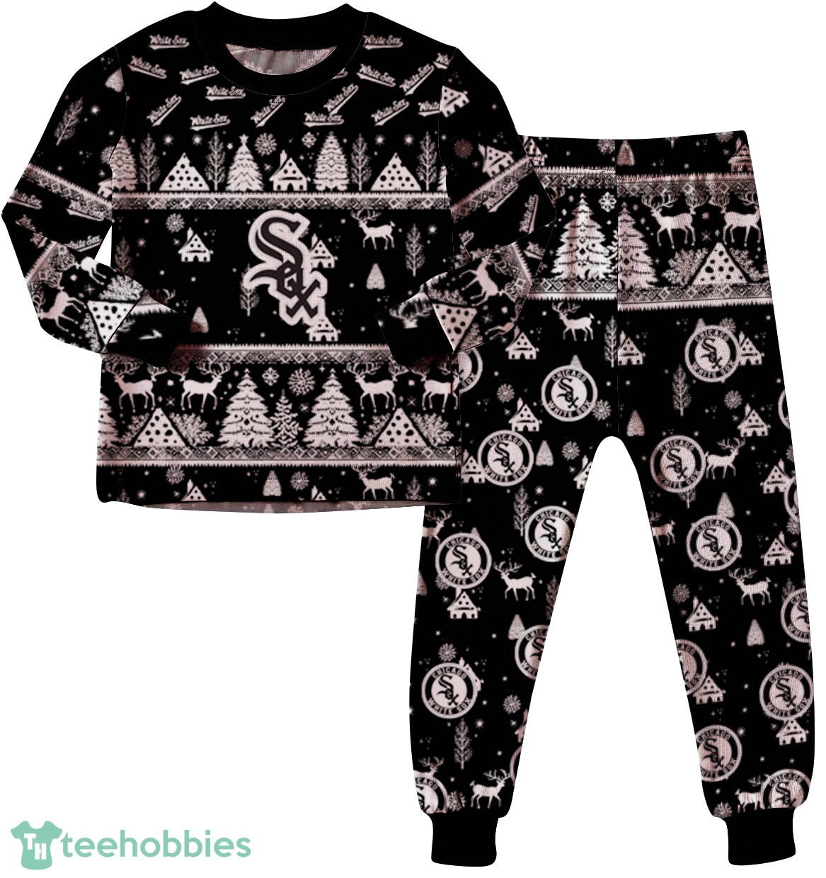 Chicago White Sox MLB Christmas Pattern Family Matching Pajamas Sets Best Gift For Christmas
