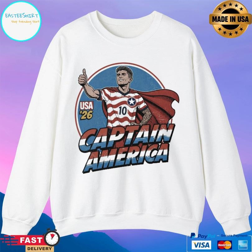 Christian Pulisic Usa 26 Captain America Shirt