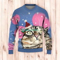 Christmas Cat Ugly Sweaters, Merry Christmas Ugly Sweaters