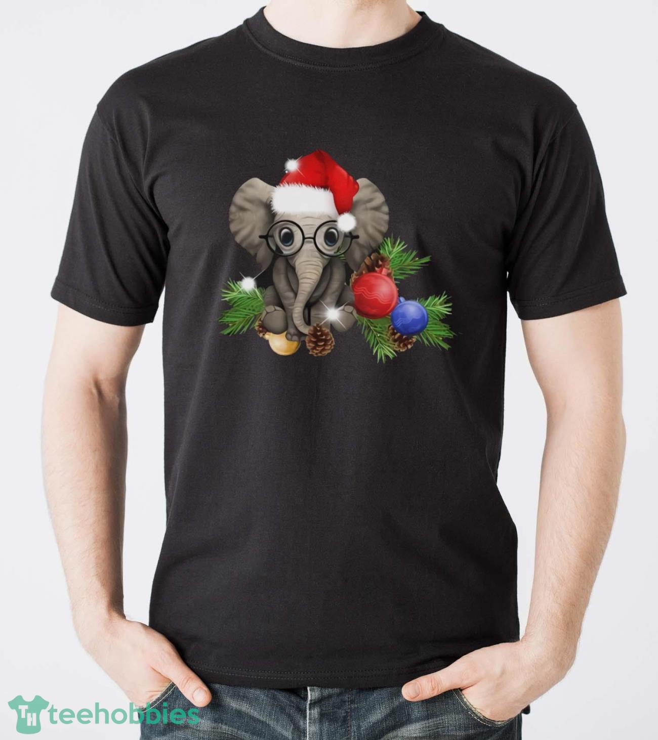 Christmas Elephant Shirt-Xmas Tee-Christmas Party-Santa Elephant-Elephant Christmas Shirt