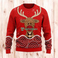 Christmas Ugly Sweater Aboriginal Art Christmas Reindeer Ugly Sweaters, Merry Christmas Ugly Sweaters