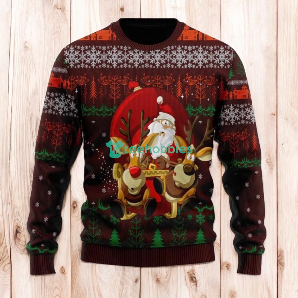 Christmas Ugly Sweater Christmas Santa Claus And Reindeer Ugly Sweaters, Merry Christmas Ugly Sweaters