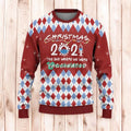 Christmas Ugly Sweater Christmas Vaccinated Ugly Sweaters, Merry Christmas Ugly Sweaters