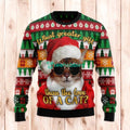 Christmas Ugly Sweater Cool Cat Love A Cat Funny Unisex Sweater Gift