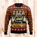 Christmas Ugly Sweater Cool Grandpa Funny Unisex Sweater Gift