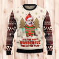 Christmas Ugly Sweater Corgi The Most Beautiful Time Funny Unisex Sweater Gift