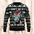 Christmas Ugly Sweater Cow Heifer Funny Unisex Sweater Gift
