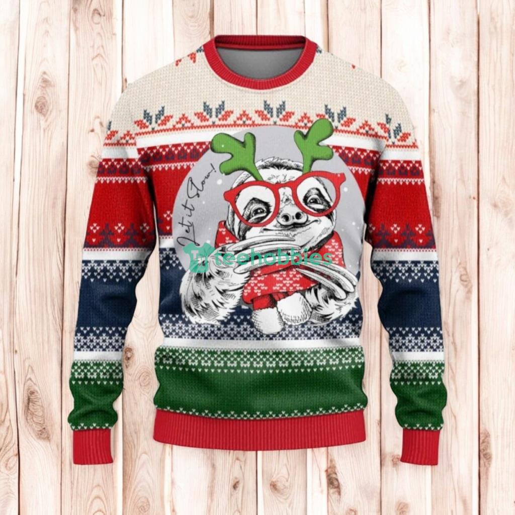 Christmas Ugly Sweater Cute Christmas Sloth Reindeer Ugly Sweaters, Merry Christmas Ugly Sweaters