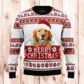 Christmas Ugly Sweater Cute Golden Retriever Funny Unisex Sweater Gift