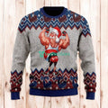Christmas Ugly Sweater Cute Santa Claus Gym Ugly Sweaters, Merry Christmas Ugly Sweaters