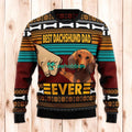 Christmas Ugly Sweater Dachshund Best Dog Dad Funny Unisex Sweater Gift