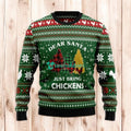 Christmas Ugly Sweater Dear Santa Just Bring Chickens Funny Unisex Sweater Gift