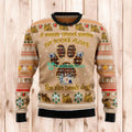 Christmas Ugly Sweater Dog And Book Lover Funny Unisex Sweater Gift