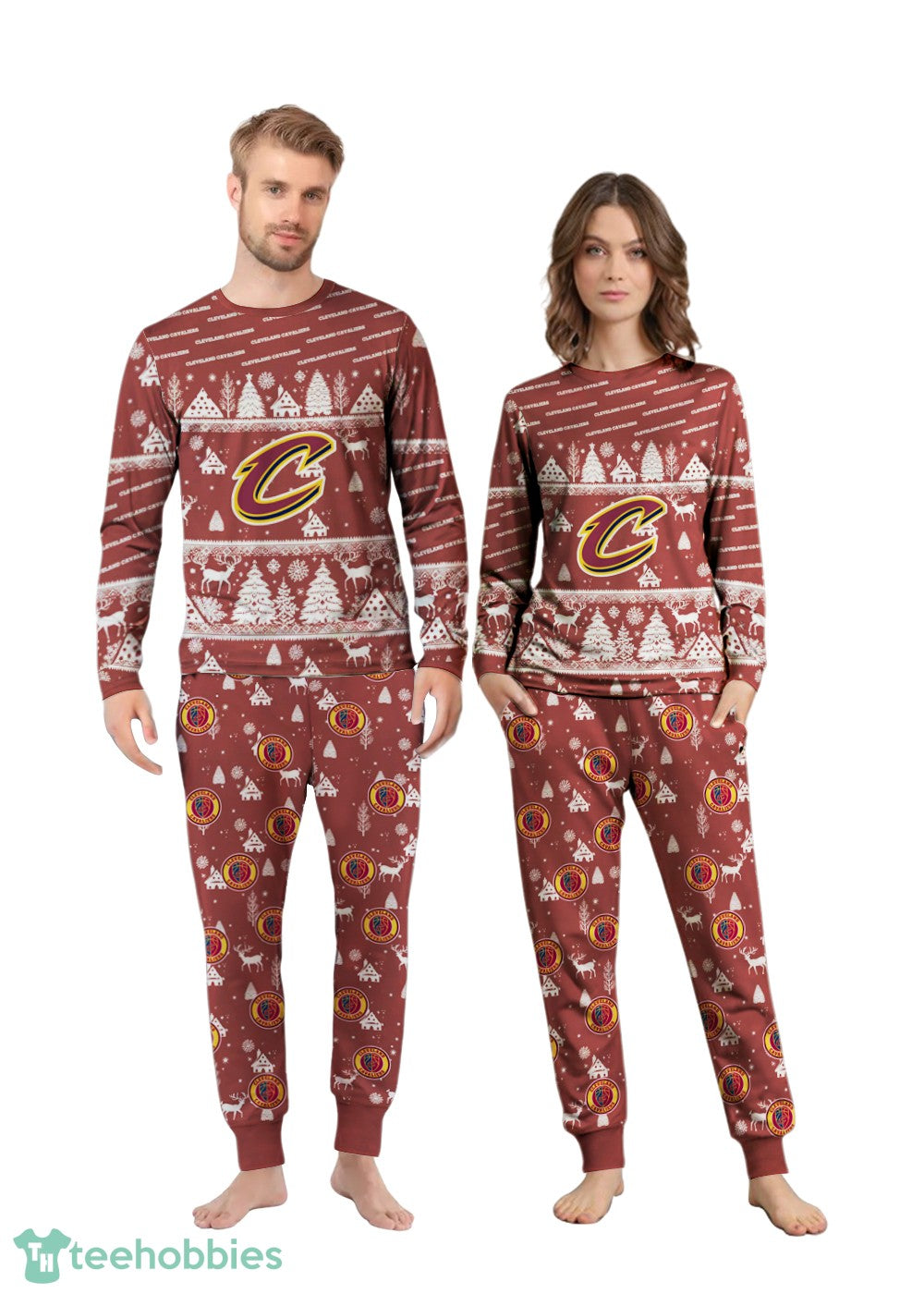 Cleveland Cavaliers Christmas Pattern Family Matching Pajamas Sets Best Gift For Christmas