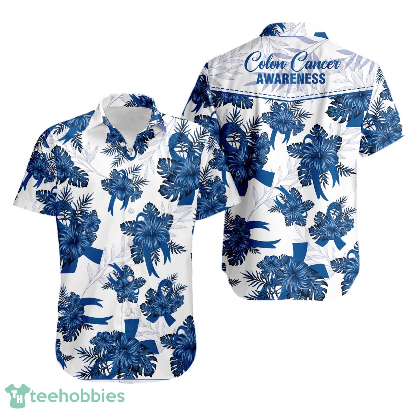 Colon Cancer Awareness Ribbon Hawaii Flower Hawaii Shirt