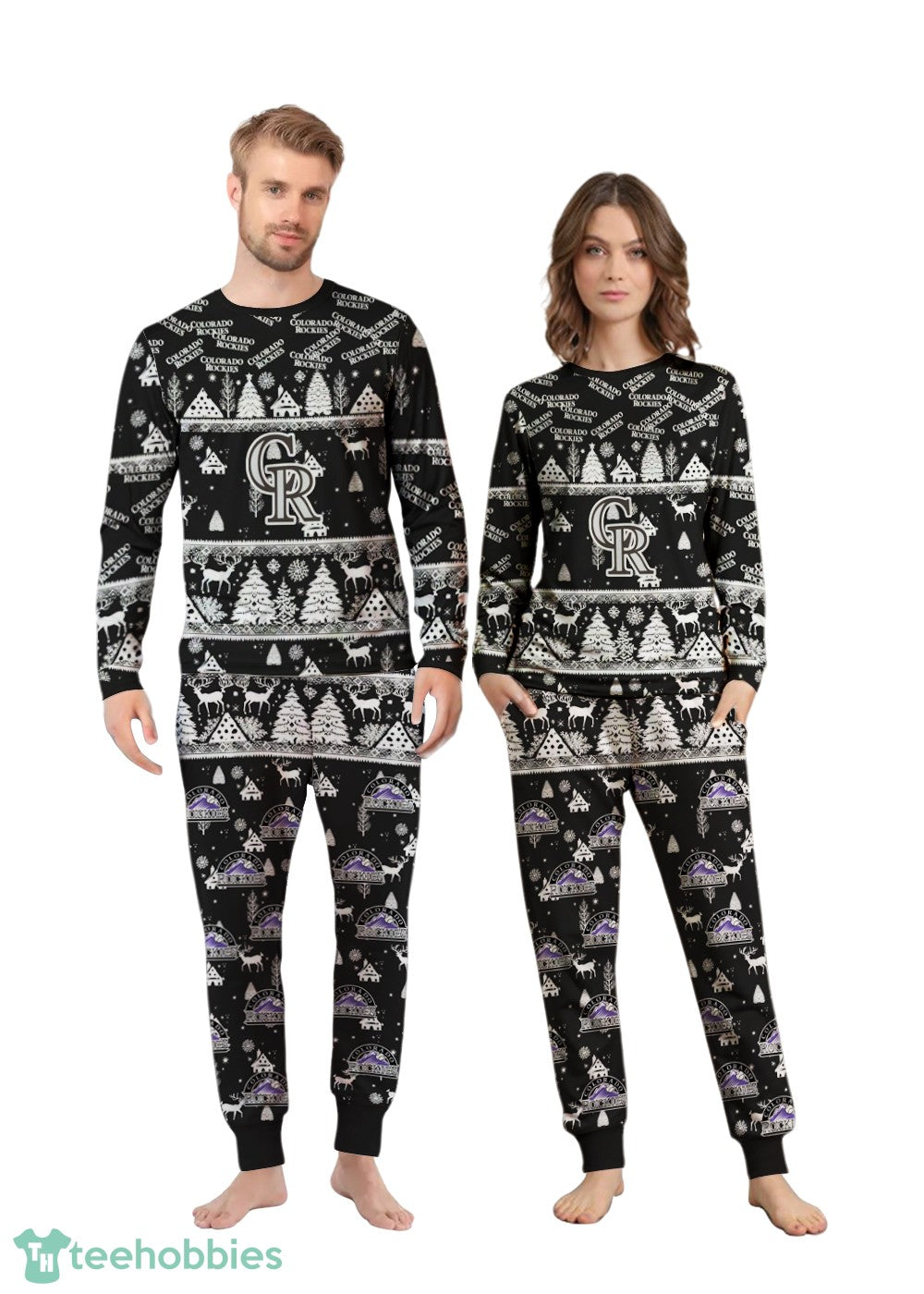 Colorado Rockies MLB Christmas Pattern Family Matching Pajamas Sets Best Gift For Christmas