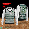 Colorado State Rams Custom Name New Style Sweater Ghile Style 3D Print Christmas Sweater
