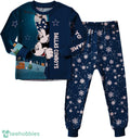 Custom Name Dallas Cowboys Cartoon Mouse Couple Christmas Matching Pajamas Set