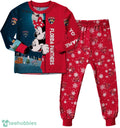 Custom Name Florida Panthers Cartoon Mouse Couple Christmas Matching Pajamas Set