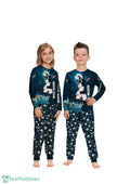 Custom Name Houston Texans Cartoon Mouse Couple Christmas Matching Pajamas Set