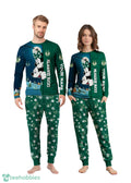Custom Name Milwaukee Bucks Cartoon Mouse Couple Christmas Matching Pajamas Set