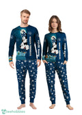 Custom Name Minnesota Timberwolves Cartoon Mouse Couple Christmas Matching Pajamas Set