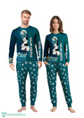 Custom Name Oakland Athletics Cartoon Mouse Couple Christmas Matching Pajamas Set