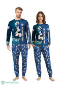 Custom Name Philadelphia 76ers Cartoon Mouse Couple Christmas Matching Pajamas Set
