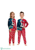 Custom Name Winnipeg Jets Cartoon Mouse Couple Christmas Matching Pajamas Set