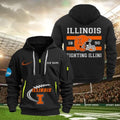 Custom Illinois Fighting Illini Tactical Quarter Zip Hoodie