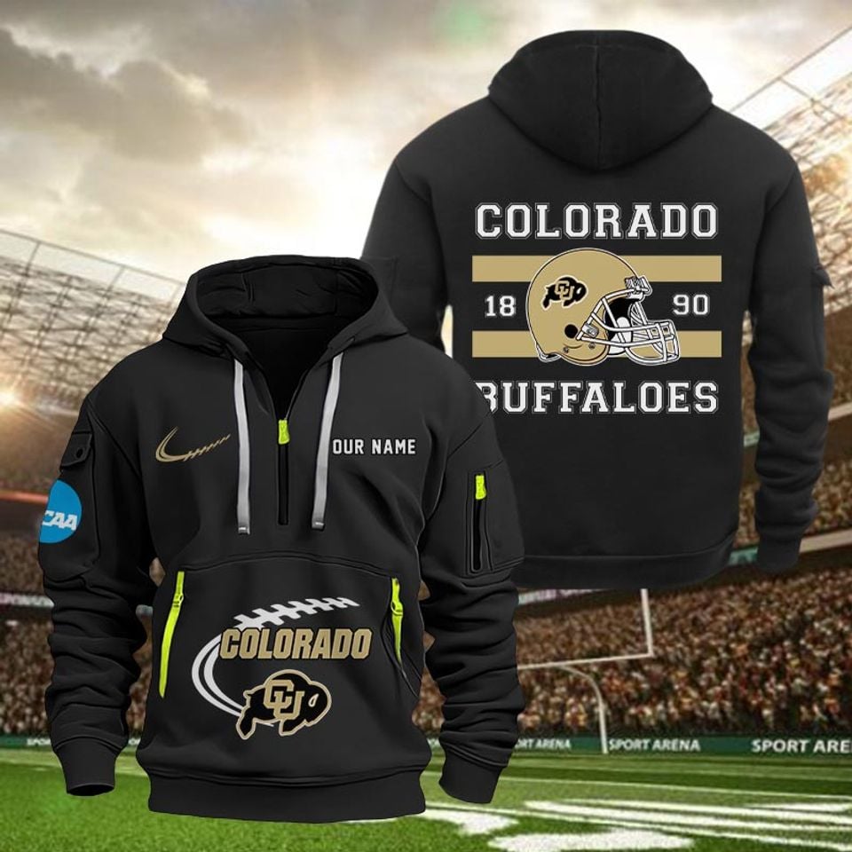 Custom Colorado Buffaloes Tactical Quarter Zip Hoodie
