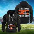 Cin.cinnati Custom Football Tactical Quarter Zip Hoodie